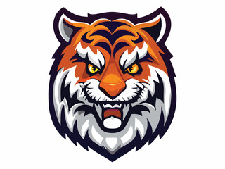 Fierce 2D Tiger Mascot Logo - Bold, Modern & Versatile Design
