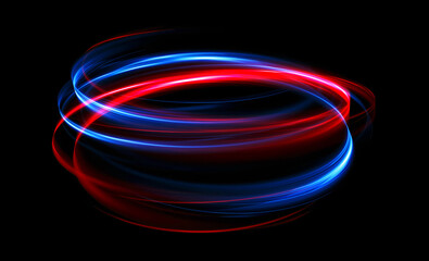 Glow swirl light effect. Circular lens flare. Abstract rotational lines. Power energy element. Luminous sci-fi. Shining neon lights. Magic arena. Swirl trail effect. Glint scene. Dynamic ellipse.