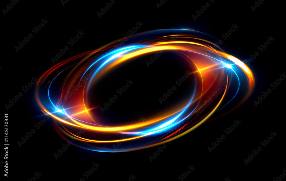 Canvas Prints glow swirl light effect. circular lens flare. abstract rotational lines. power energy element. lumin