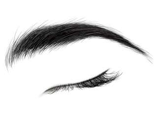 Obraz premium a digital illustration of an eyebrow, a stylish and detailed image