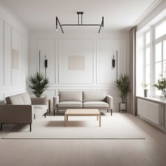 Fototapeta premium minimalist living room