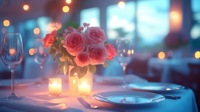 A refined dining table featuring neutral linens premium cutlery and artistic plating under soft warm lighting for a luxurious feel