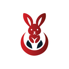 Rabbit Logo Design Vector Illustration