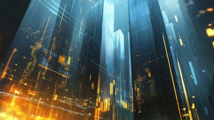 A sleek and modern corporate-themed background representing investment banking and mergers & acquisitions (M&A), 16:9