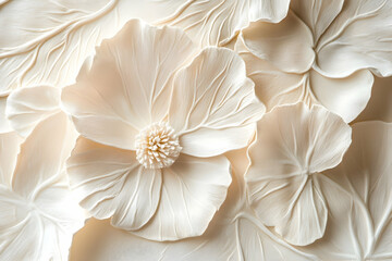 Soft white petals unite for a stunning floral arrangement, showcasing exquisite craftsmanship