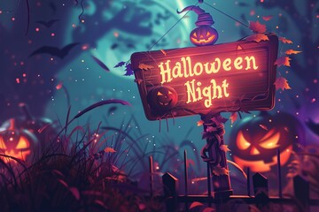 halloween party sign