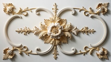 golden frame on a wooden background