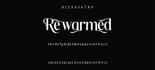 Luxury serif font in modern style. Elegant wedding alphabet letters font and number. Typography Luxury classic lettering serif fonts decorative vintage retro logo