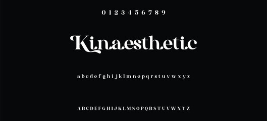 Luxury serif font in modern style. Elegant wedding alphabet letters font and number. Typography Luxury classic lettering serif fonts decorative vintage retro logo