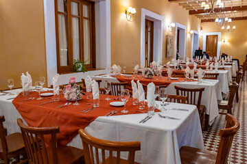 Elegant Table Setting for Romantic Dinner or Celebration