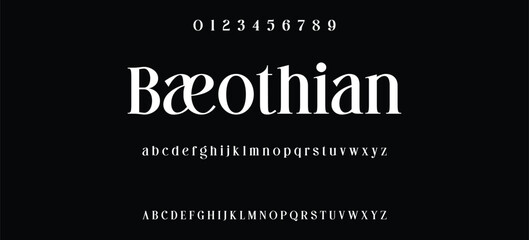 Luxury serif font in modern style, this typeface has a big set of ligatures and alternates and can be used for logos