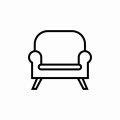armchair seat icon sign vector