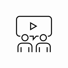 talking about video icon sign vector