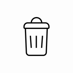 trash bin icon sign vector