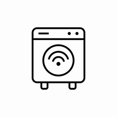 washing machine remote control icon sign vector