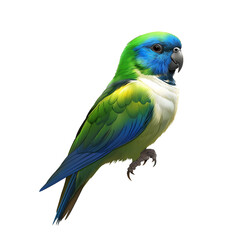 Obraz premium blue and yellow macaw isolatedon white
