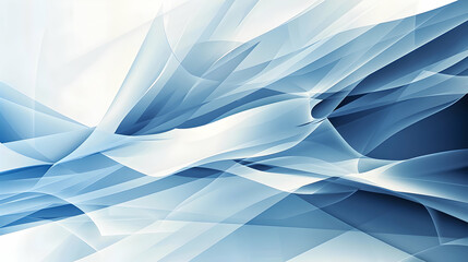 Obraz premium Abstract flowing waves in shades of blue and white, creating a soft, dynamic background.