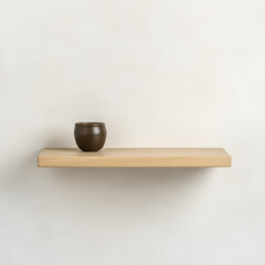 A Scandinavian-Inspired Open Shelf with Natural Oak Textures