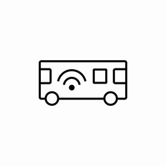 bus wifi icon sign vector