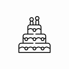 cake wedding icon sign vector