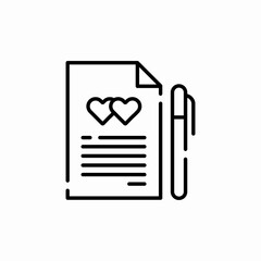 marriage contract icon sign vector