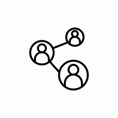 networking web icon sign vector