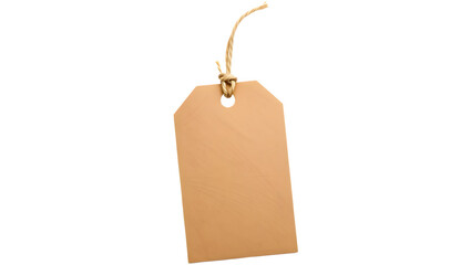 Blank tag with string on a black background