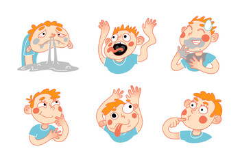 Anxious boy stickerpack