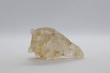 Pure quartz crystals isolated on a white background 