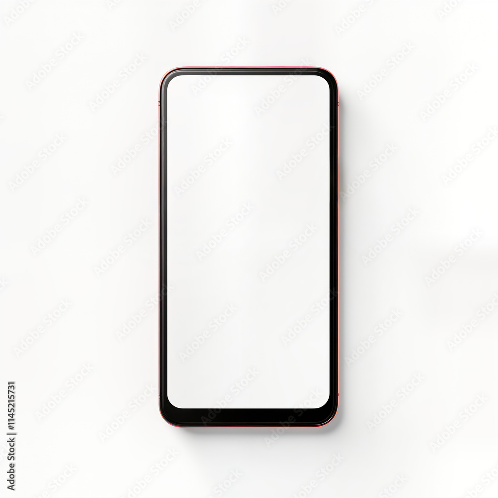 Aufkleber empty modern smartphone mockup on white background. device isolated for design purposes. blank scree