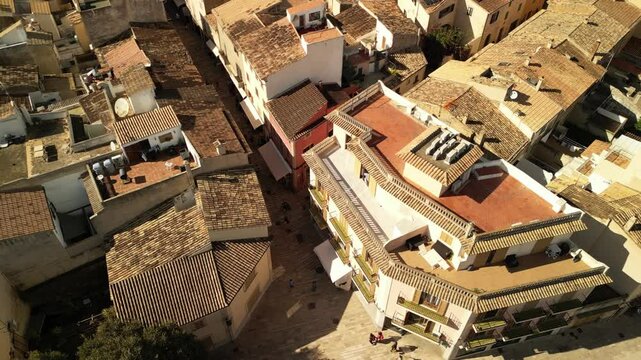 Porta del Moll or de Xara, the nothern gate in the medieval city of Alcudia, Majorca, Spain. 