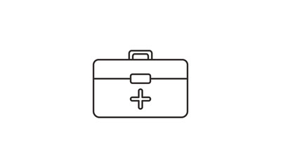 First aid box, Equipment, Briefcase, Health, Paramedic, Medicine, Kit, Hospital, Suitcase, Emergency free vector image icon
