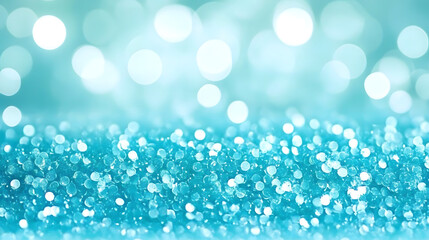 Obraz premium Aqua turquoise and teal green bokeh glitter sparkle background, design, watercolor
