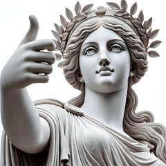 greek statue thumbs up