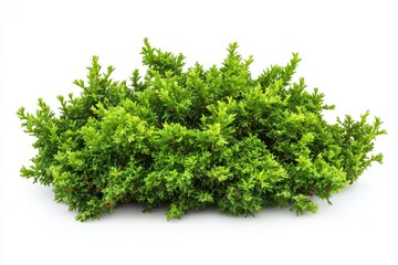 Fototapeta premium Lush green shrub isolated on white background. (2)