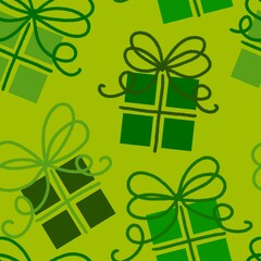 Birthday party seamless gift box pattern for Christmas wrapping paper and kids