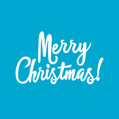 Merry Christmas! This is a festive sign that is blue and white in color. It is placed on a blue background. The sign is meant to convey a sense of joy and celebration during the Christmas season