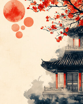  a refined and sophisticated hand-drawn illustration of a traditional kore