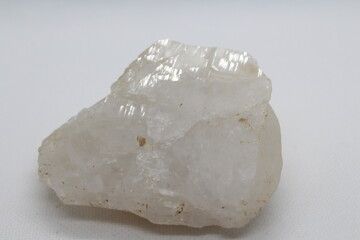Pure quartz crystals isolated on a white background 