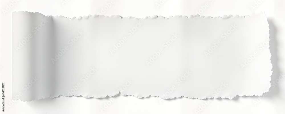 Aufkleber ripped white paper isolated on transparent background. blank space for text design. torn edges give 