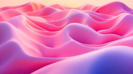 Obraz premium Abstract Pink and Purple Waves with Soft Fluid Motion in Gradient