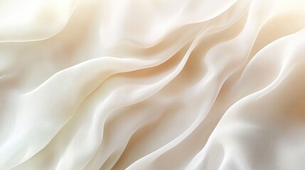 Obraz premium Soft Cream Fabric Waves Fluid Texture for Elegant Background Design