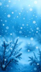 blue winter background with snowflakes, dinamic scene. isolated with white highlights