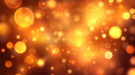 Warm Golden Bokeh Background for Celebrations and Events
