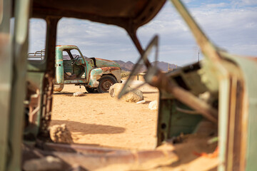 ghost town rusty cars