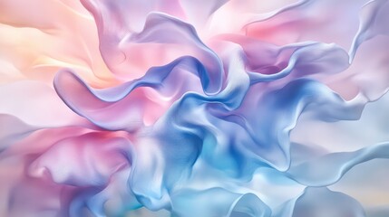 Fototapeta premium Soft Abstract Waves in Pastel Colors for Artistic Backgrounds