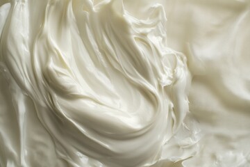 Obraz premium Creamy White Substance Draped on Soft Fabric