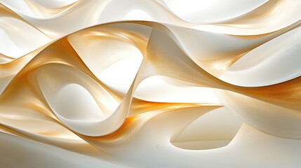 Elegant Abstract Waves of Light and Shadow in Soft Tones