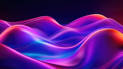 Vibrant Abstract Waves with Colorful Flowing Light Effects