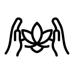 meditation line icon